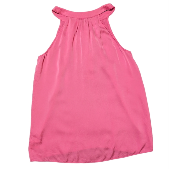 Theory Barbie Pink Silk Halter Top - Picture 2 of 8
